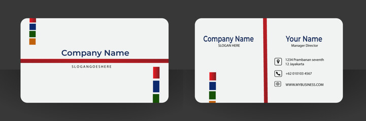 Minimal design and Simple Corporate Identity Concept Minimal Elegant Brand Set of Creative Contact Information in Vector Illustration