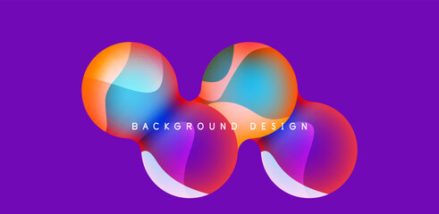 Spheres and circles abstract background, trendy colorful design. Vector Illustration For Wallpaper, Banner, Background, Card, Book Illustration, landing page