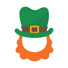 Saint Patrick's Day element of characters leprechaun with green hat