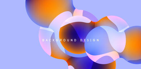Spheres and circles abstract background, trendy colorful design. Vector Illustration For Wallpaper, Banner, Background, Card, Book Illustration, landing page