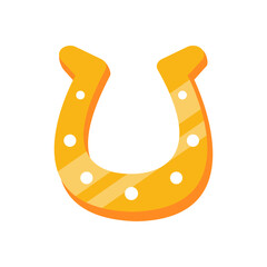 golden horseshoe St. Patrick's Day decorative elements