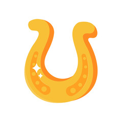 golden horseshoe St. Patrick's Day decorative elements