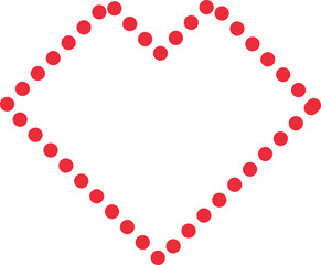 Red Heart. Heart Icon. Red Decoration Heart. Growing Heart Illustration. Heart Drawing. Favorite Icon. Red Heart Isolated on White Background. Elements for design.