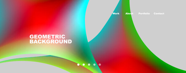 Round shapes and circles geometric abstract background. Vector Illustration For Wallpaper, Banner, Background, Card, Book Illustration, landing page