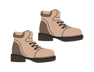 Boots for winter, leather shoes for cold season