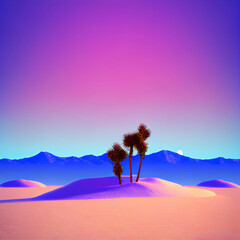 sunset in the desert