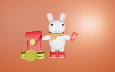 3d rendering Happy Chinese New Year