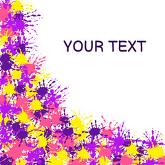 banner with a bright design of colored blots