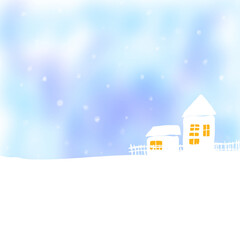 Obraz na płótnie Canvas 雪の降る夜