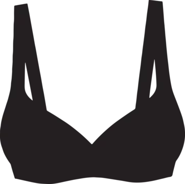 Black bra icon, cartoon style Stock Vector