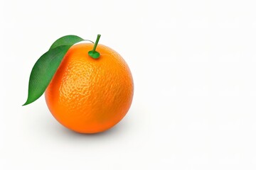 Tangerine or clementine with green leaf isolated on white background. Fresh fruits isolated. generative ai