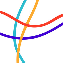 Colourful Squiggly Lines Background 