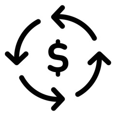 Money convert dollar euro icon design  isolated vector file 