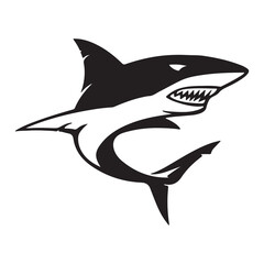 Shark vector icon. Wild fish isolated sign design.
