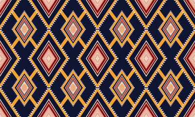 Geometric ethnic flower pattern for background,fabric,wrapping,clothing,wallpaper,Batik,carpet,embroidery style.	