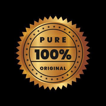 gold colored label template, original brand and top brand vector EPS format