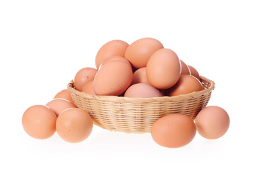 eggs on white background 