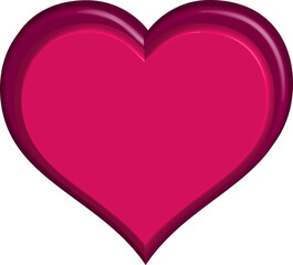 Heart symbol icon with 3d design