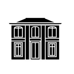 a simple and luxurious black and white logo in the form of a building/building/house, suitable for use in all fields