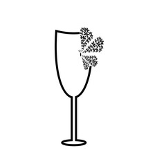 a simple and luxurious black and white logo in the shape of a glass and a butterfly, suitable for use in all fields