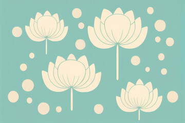 Obraz premium beautiful flower art on light green background With Generative AI