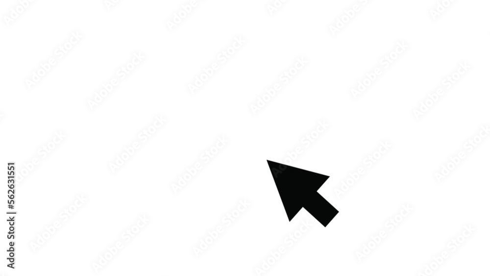 Poster pointer mouse cursor clicking. technology and internet icons animation on white screen background. m