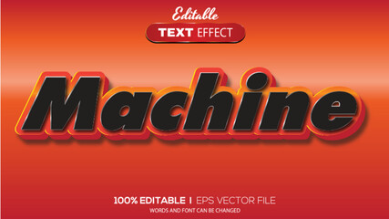 3D editable text effect machine theme