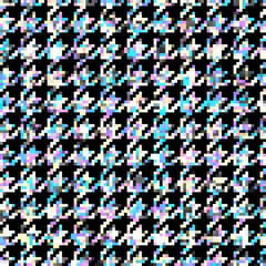 Fototapeta premium Houndstooth plaid geometric overlay style pattern. Vector image.