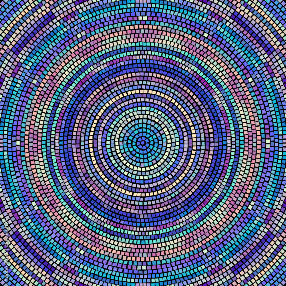 Poster vector seamless mosaic art pattern. art background.