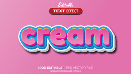 3D editable text effect nice theme