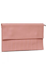 Rose Pink Ladies Clutch Wallet Purse front View Isolated