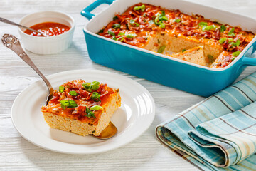 Riced Cauliflower Breakfast Bake, top view