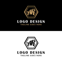Letter AR Hexagon Logo Design