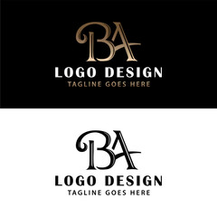 Letter BA Logo Design - real Estate Logo Design
