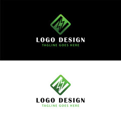 Letter N Electric Logo Design - Thunder Logo - lightning Logo - Electric Logo - Batting logo