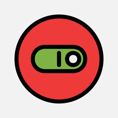 Switch icon in filled line style about essentials, use for website mobile app presentation
