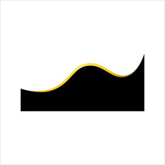 Black Flat Curve With Gold