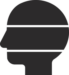 mind map glyph flat icon, infographic design