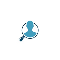 Find creative people logo. Search job symbol isolated on white background