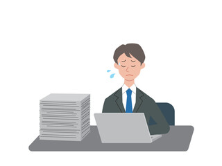 過大な仕事量を要求され困るビジネスマン