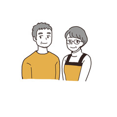 高齢夫婦のイラスト2
