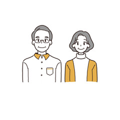 高齢夫婦のイラスト