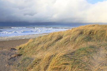North Sea coast in Agger, Thy, Denmark