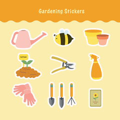 Gardening theme Stickers pack for kids