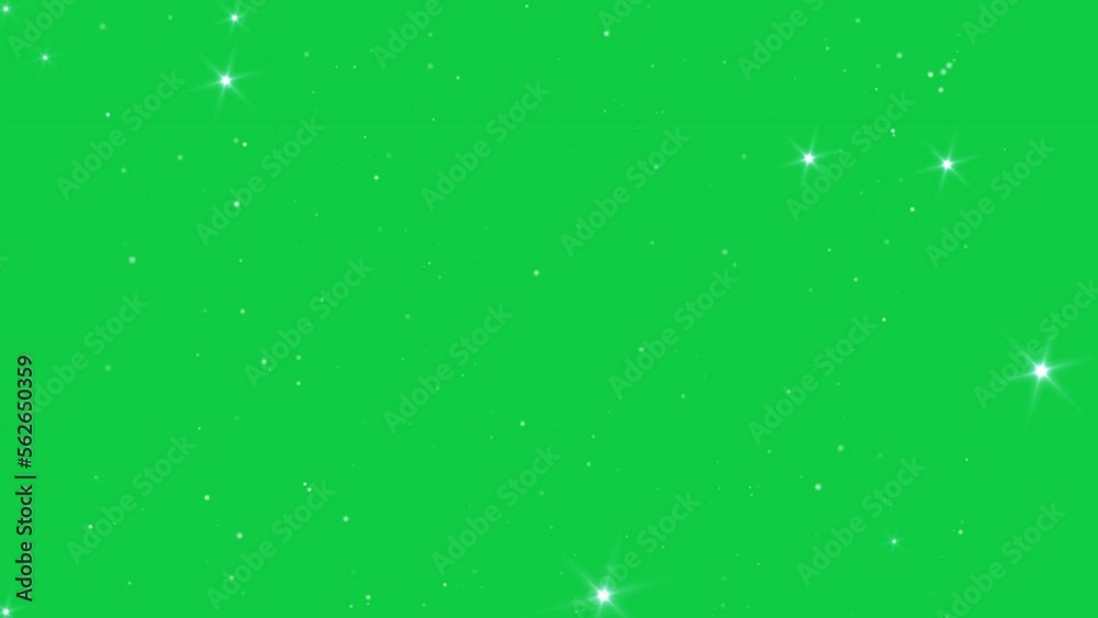 Canvas Prints shimmering stars particle light green screen background