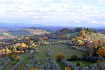 Fototapeta na wymiar Nature landscape in Italy in Autumn.