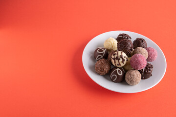 photo of lots of candy on a white plate