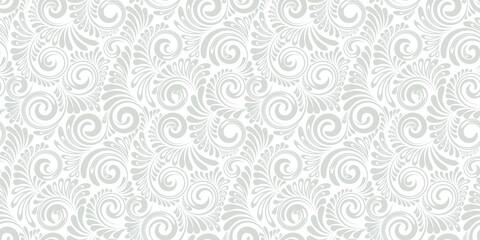 Curve elegant lines  seamless abstracr grey pattern
