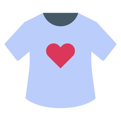 t-shirt with love symbol illustration