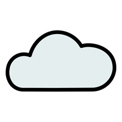 cloud filled line icon